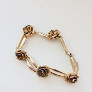 Gold rose bracelet